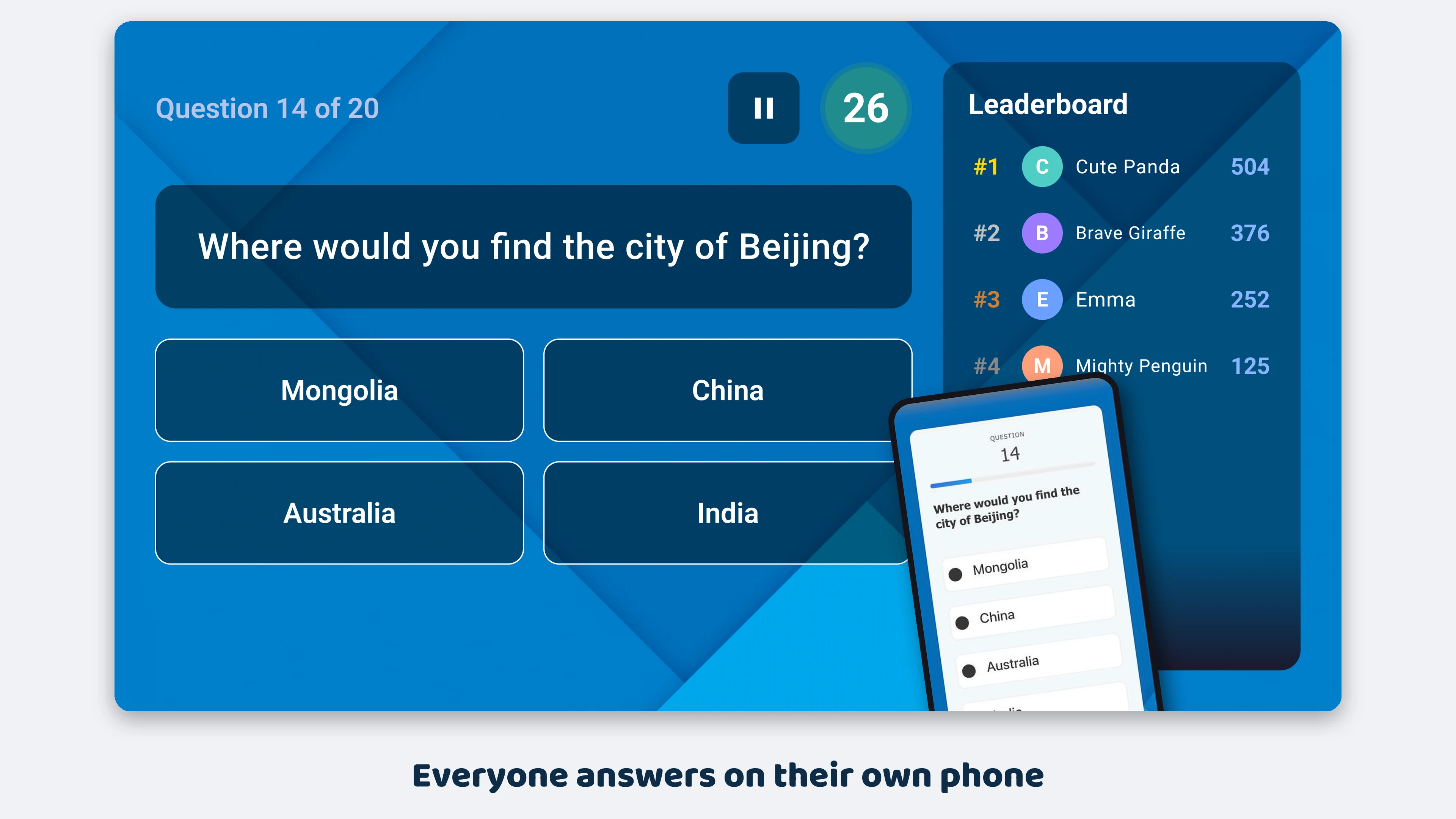 Couch Trivia Quiz party game screenshot